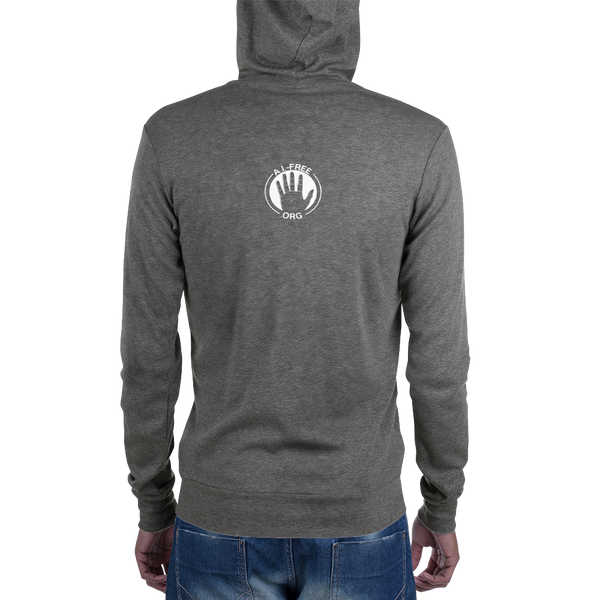 100% Human Zip Hoodie (Unisex)