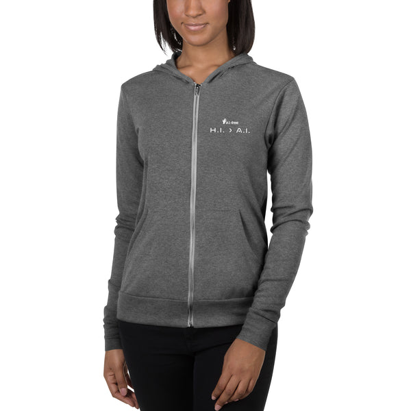 Human Intelligence Zip Hoodie (Unisex)