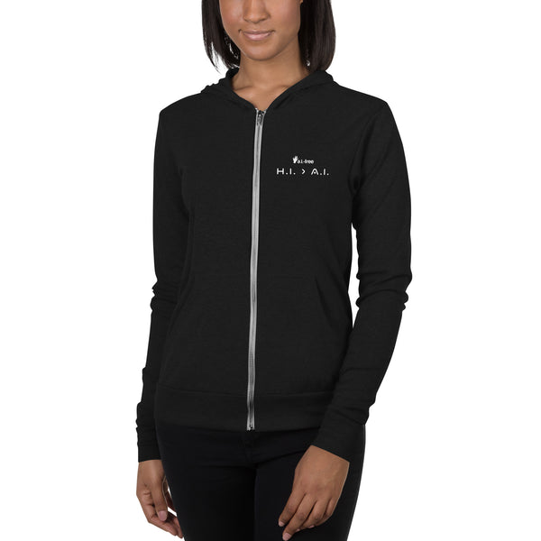 Human Intelligence Zip Hoodie (Unisex)