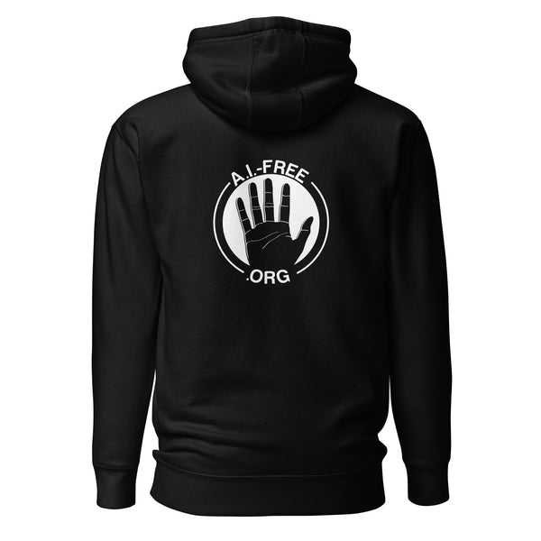 100% Human / A.I.-Free Seal Embroidered Hoodie (Unisex)