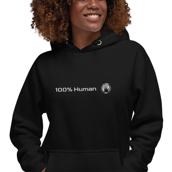 100% Human / A.I.-Free Seal Embroidered Hoodie (Unisex)