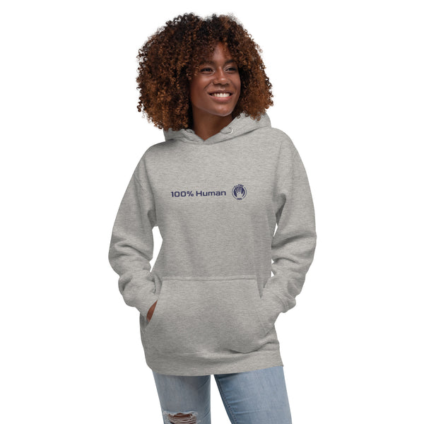 100% Human / A.I.-Free Seal Embroidered Hoodie (Unisex)