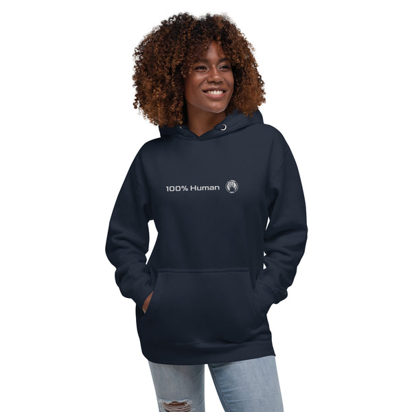100% Human / A.I.-Free Seal Embroidered Hoodie (Unisex)