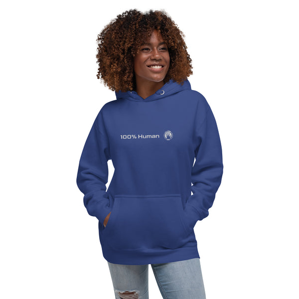 100% Human / A.I.-Free Seal Embroidered Hoodie (Unisex)