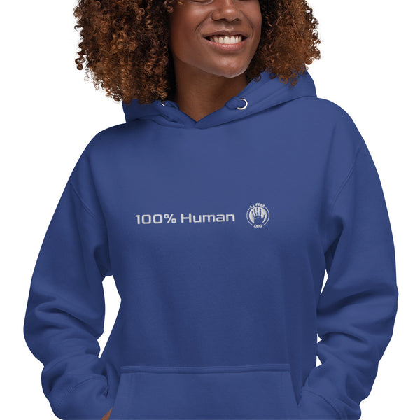 100% Human / A.I.-Free Seal Embroidered Hoodie (Unisex)