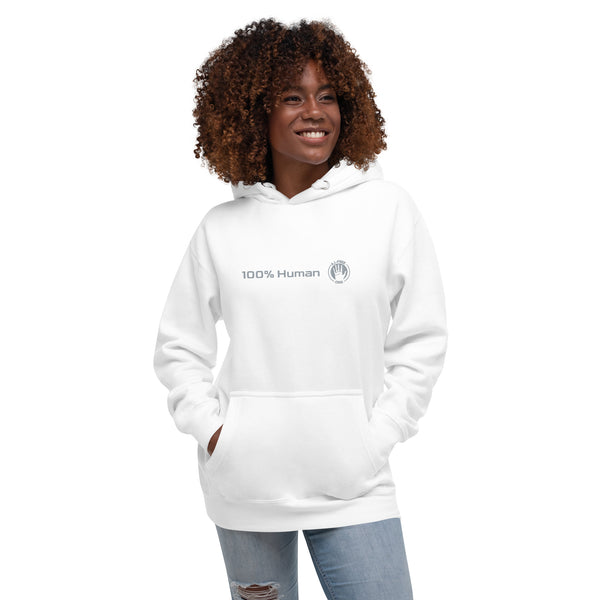 100% Human / A.I.-Free Seal Embroidered Hoodie (Unisex)