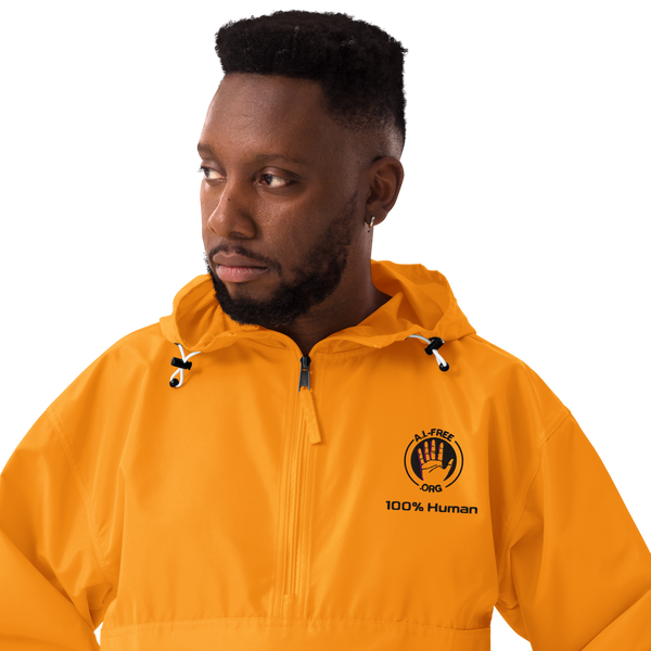 100% Human Embroidered Packable Jacket with A.I.-Free Seal (co-designed with Champion)