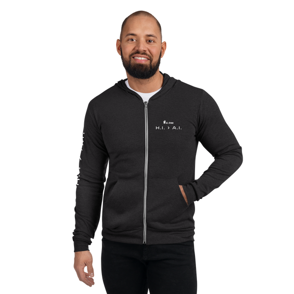 Human Intelligence Zip Hoodie (Unisex)