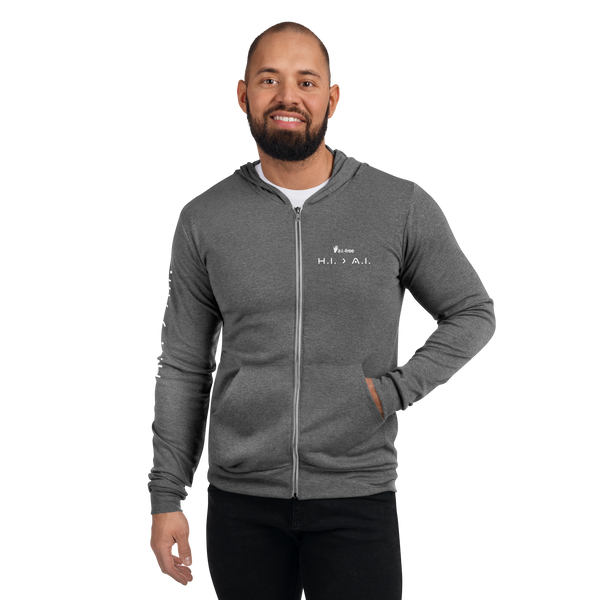 Human Intelligence Zip Hoodie (Unisex)