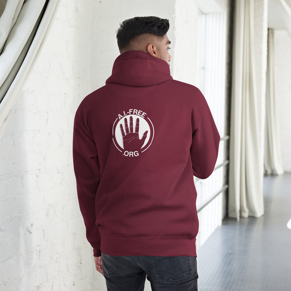 100% Human / A.I.-Free Seal Printed Hoodie (Unisex)