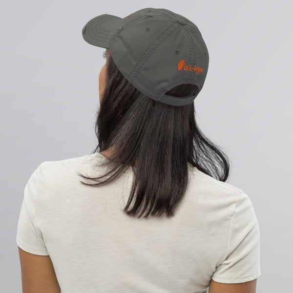 Keep Music A.I.-Free Distressed Hat