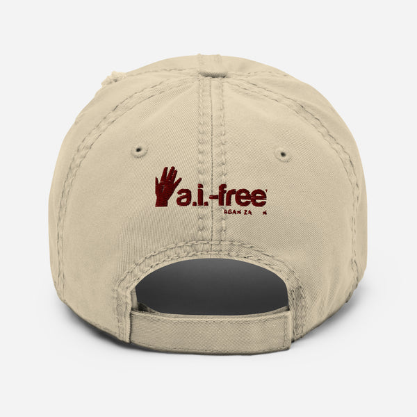 Keep Music A.I.-Free Distressed Hat