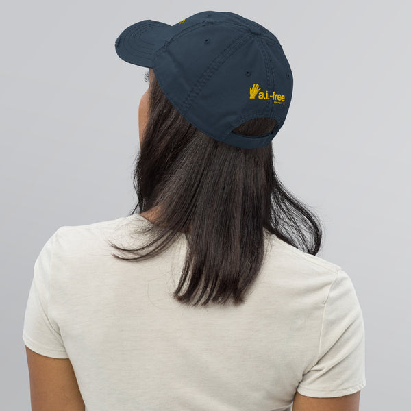 Keep Music A.I.-Free Distressed Hat