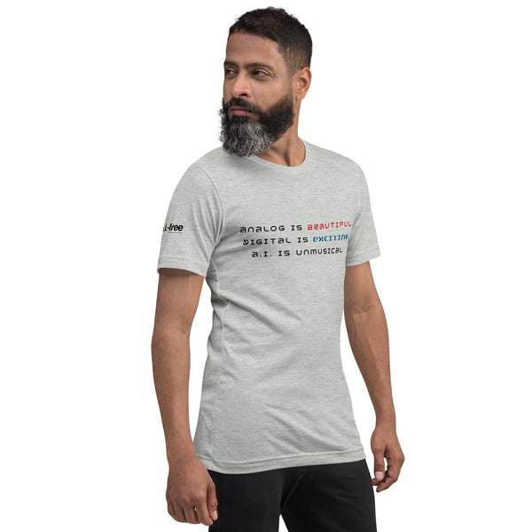 A.I.-Free Music – Analog is Beautiful T-Shirt