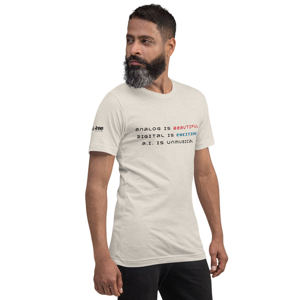 A.I.-Free Music – Analog is Beautiful T-Shirt