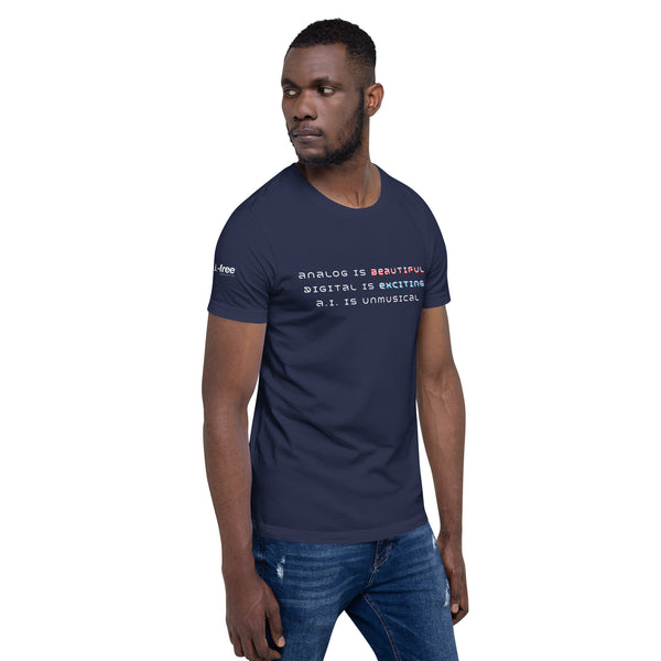 A.I.-Free Music – Analog is Beautiful T-Shirt